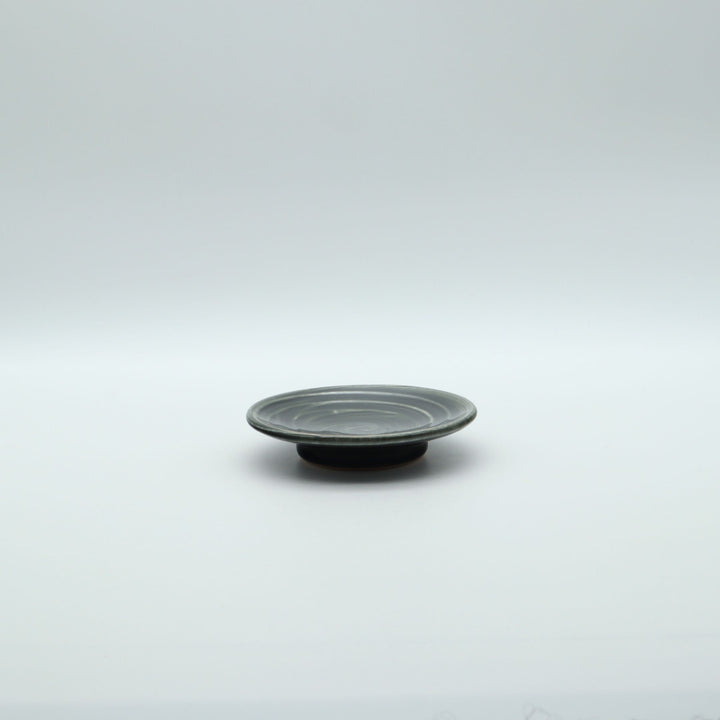 3.5寸平皿 刷毛目呉須