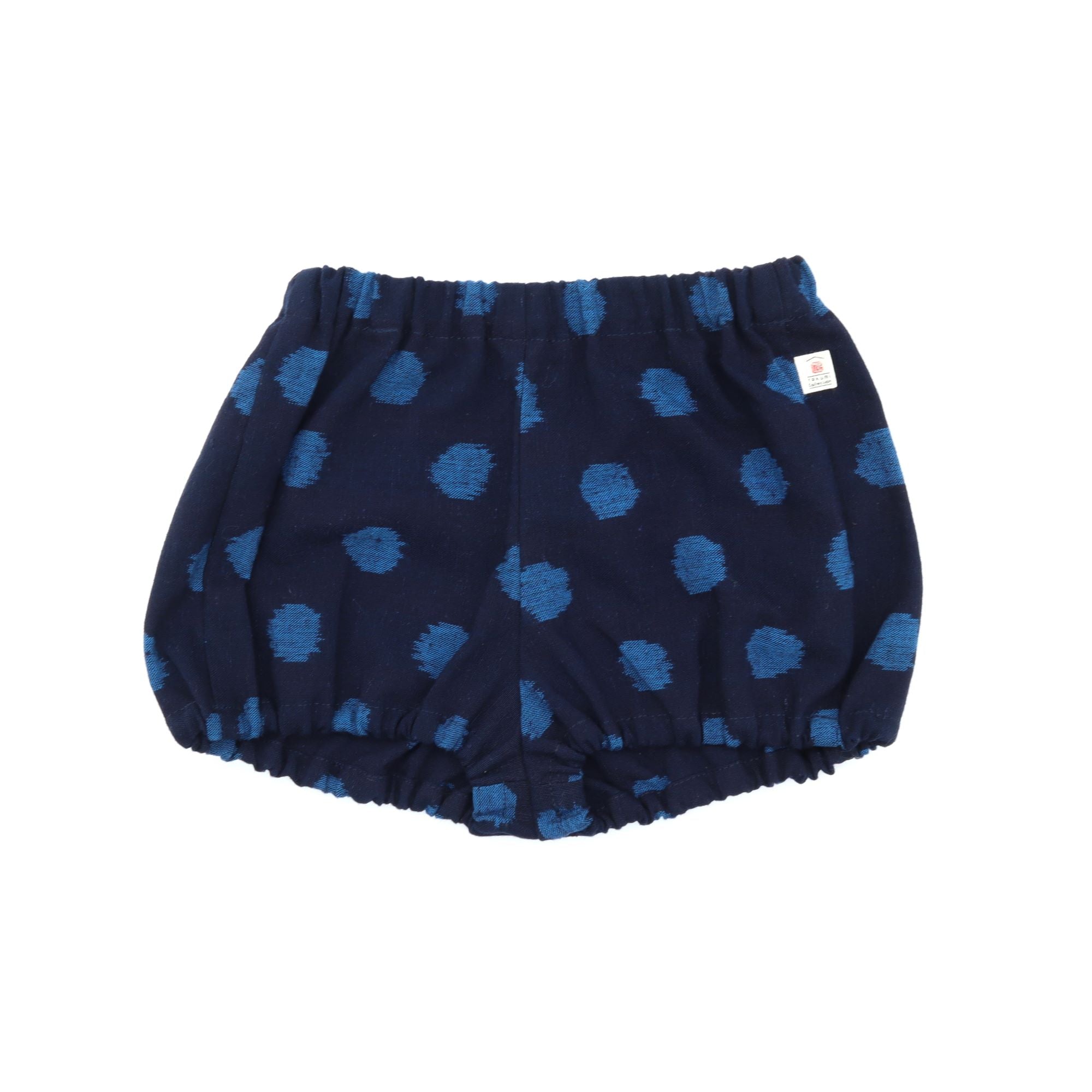 加野而青堂　久留米絣　ポンチョ　総柄　ドルマンスリーブ　フルジップアップ 手織り久留米絣：麻の葉と十字絣のコート（W-18） | iichi 日々