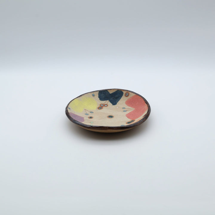 土の種 サラダ皿（カラフル蝶・平皿）｜モダンで美しい沖縄のやちむん - 大人の工芸品店 canosa