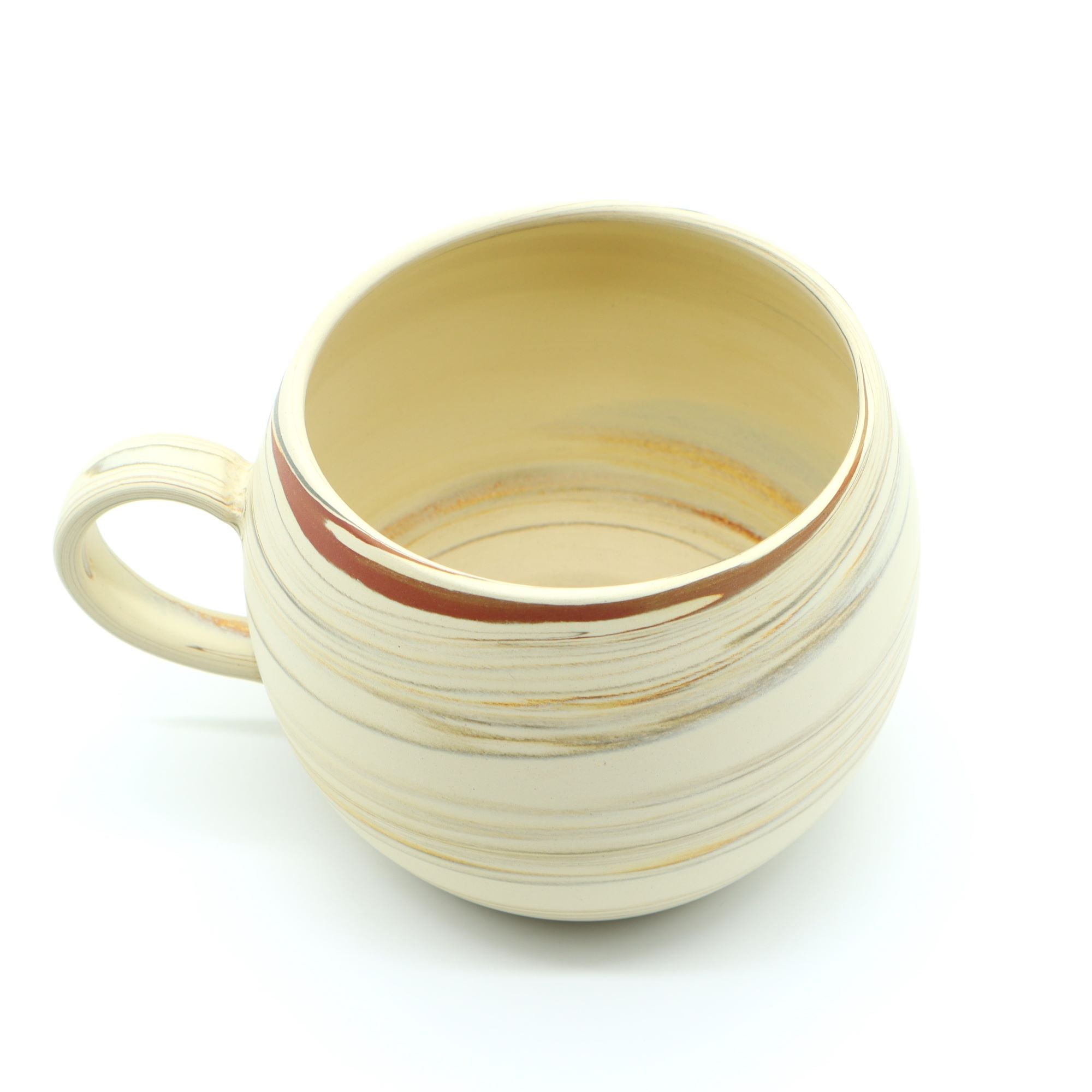 【新品】常滑焼 憲児陶苑 マグカップ 2個セット 白練込 水玉 常滑焼 憲児陶苑 美しい練込の技 複雑な色の重なり 丸マグカップ 白
