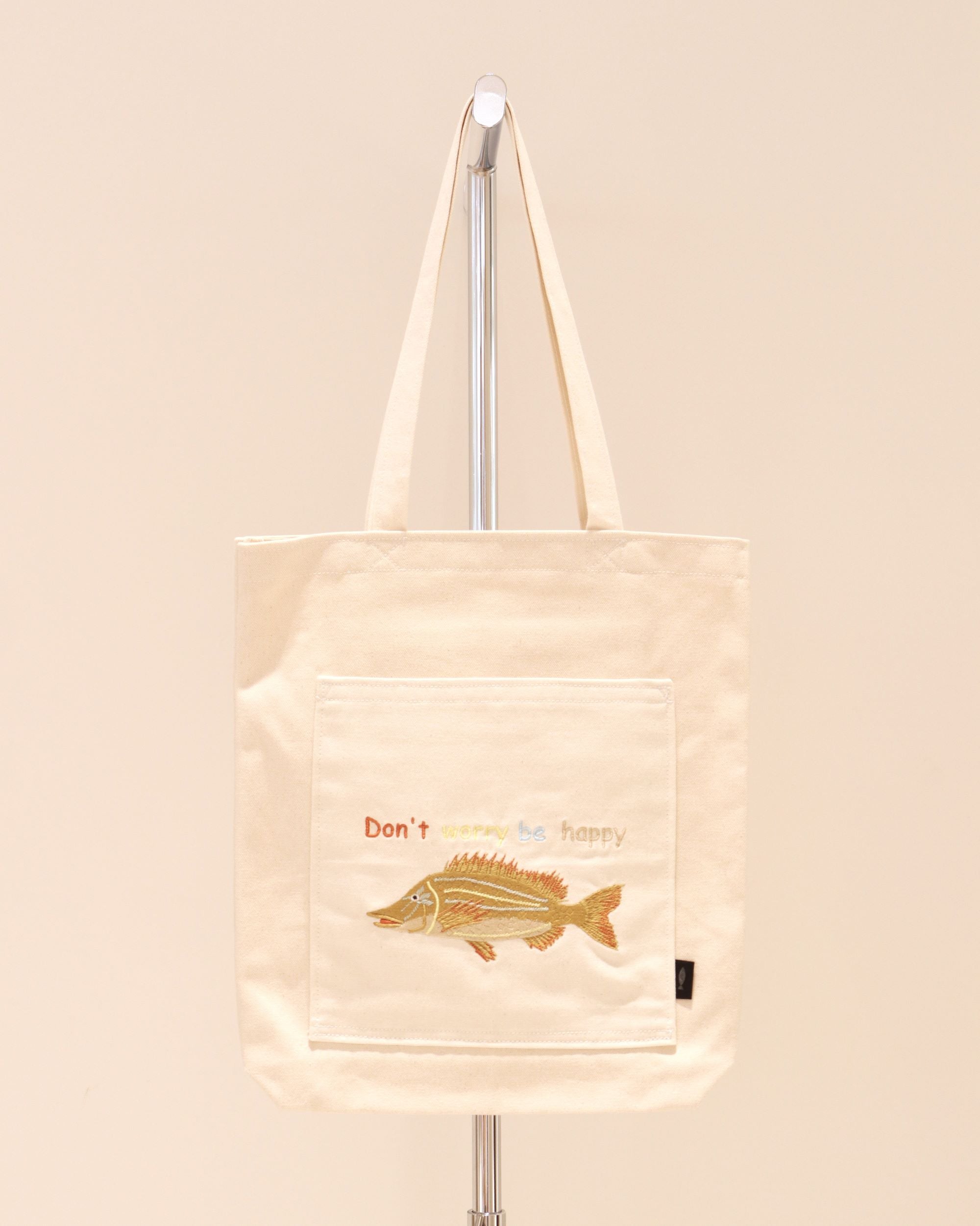 まんまのまんま　刺繍　手提げトート　新品タグ付き まんまのまんま 刺繍 手提げトート 新品タグ付き （maruさんの