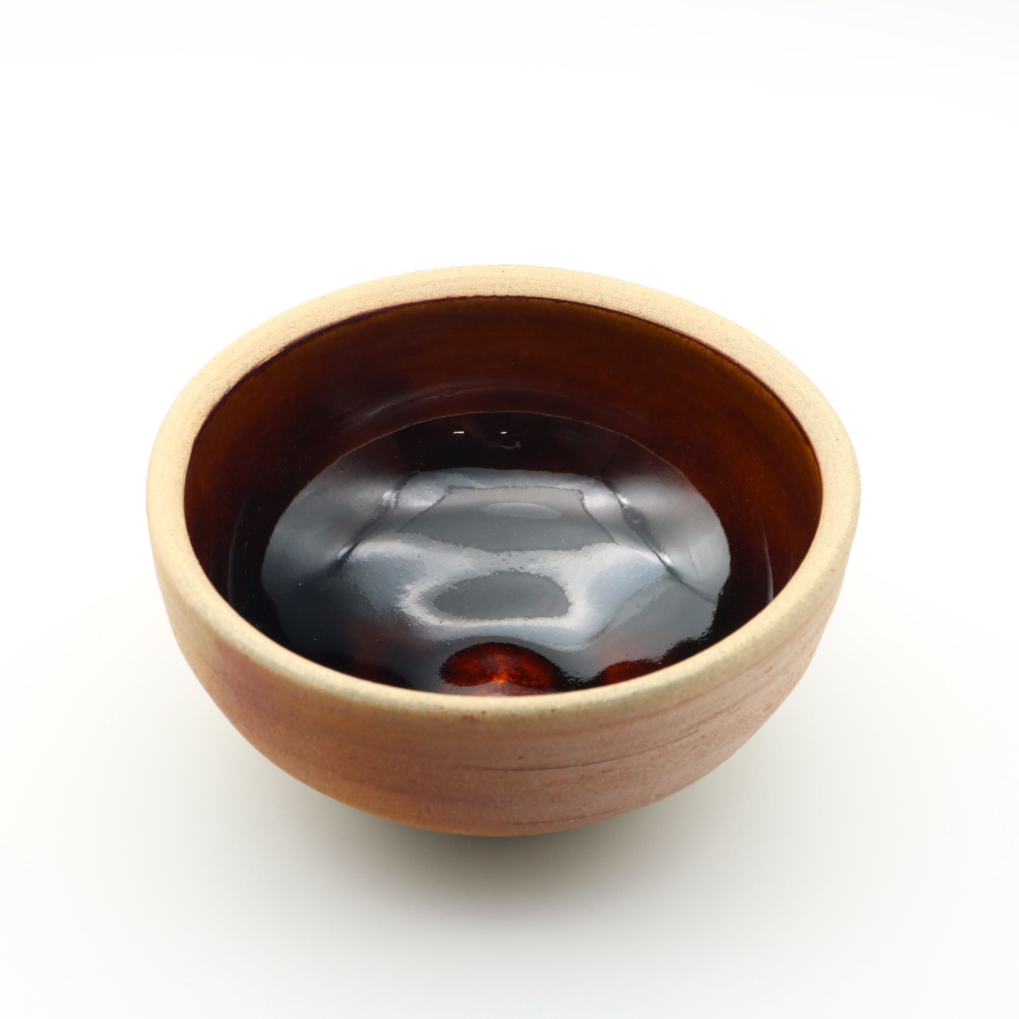 大人の器 出西窯 丸深鉢（ボウル）5寸 外焼締め内飴 - canosa