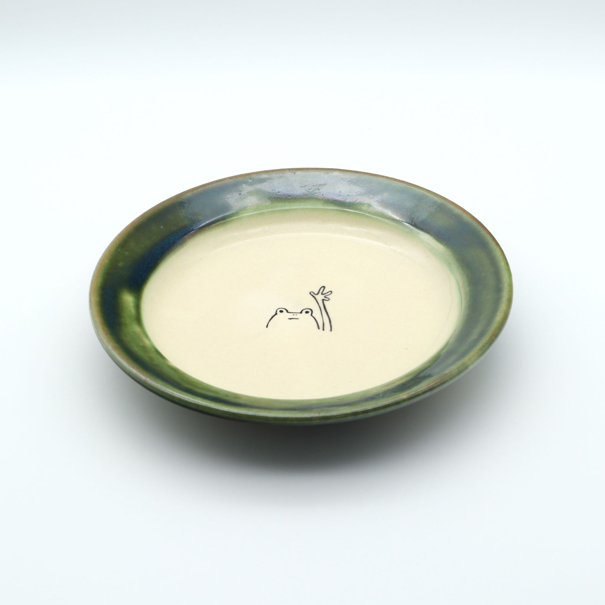 新品　陶器　陶芸作家　リム大皿3枚　772 カエル リム皿 – canosa