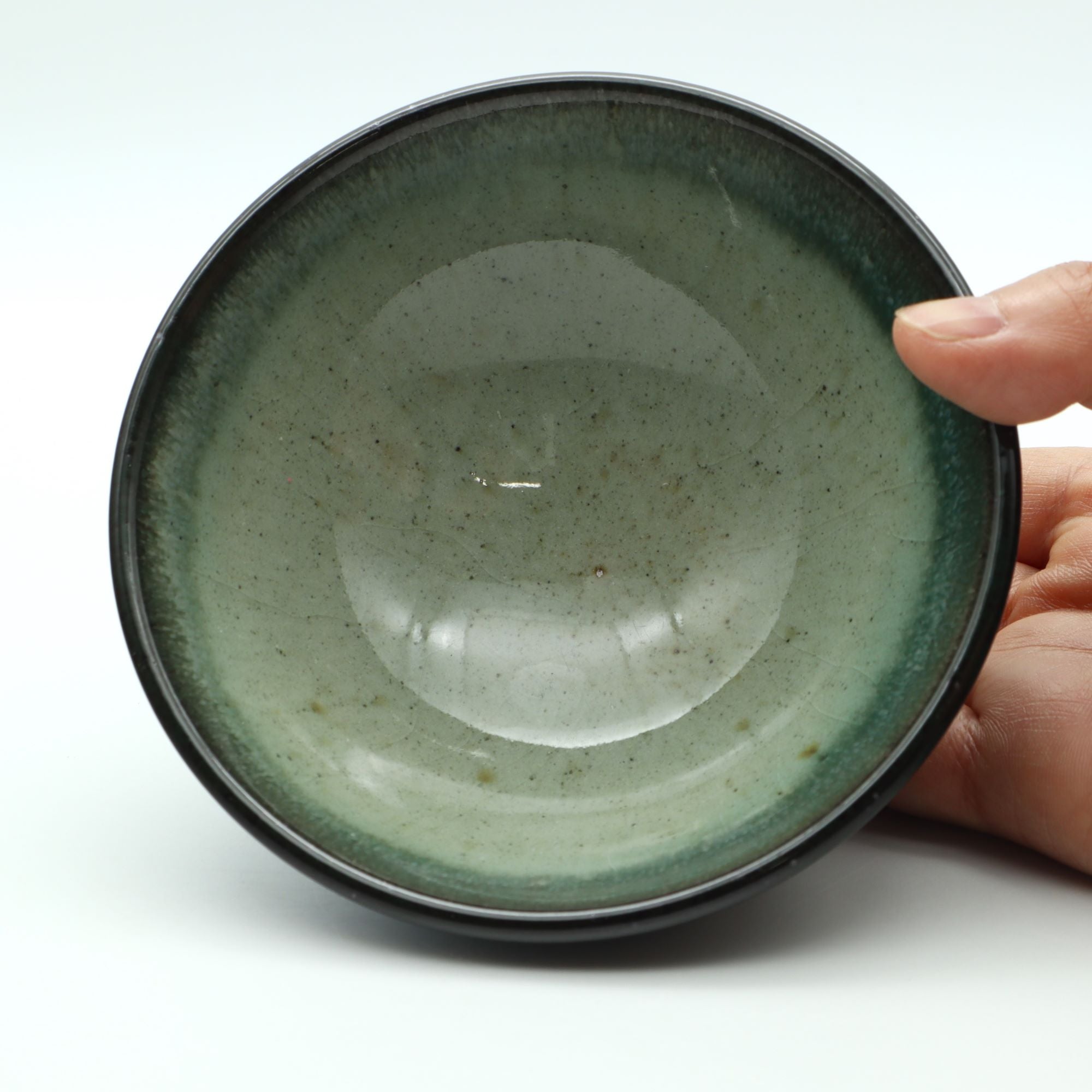 山形・平清水焼 七右エ門窯 ごはん茶碗 緑 – canosa