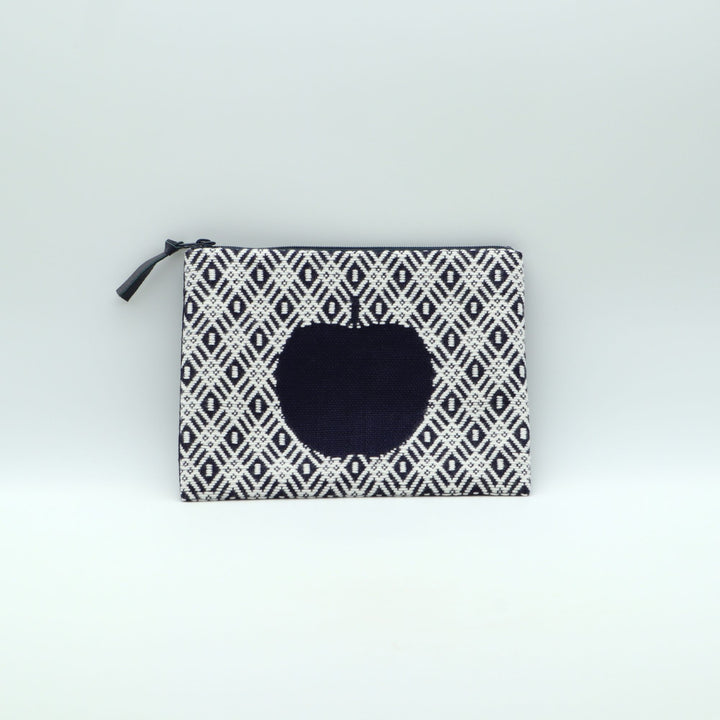 りんごポーチ　A　紺