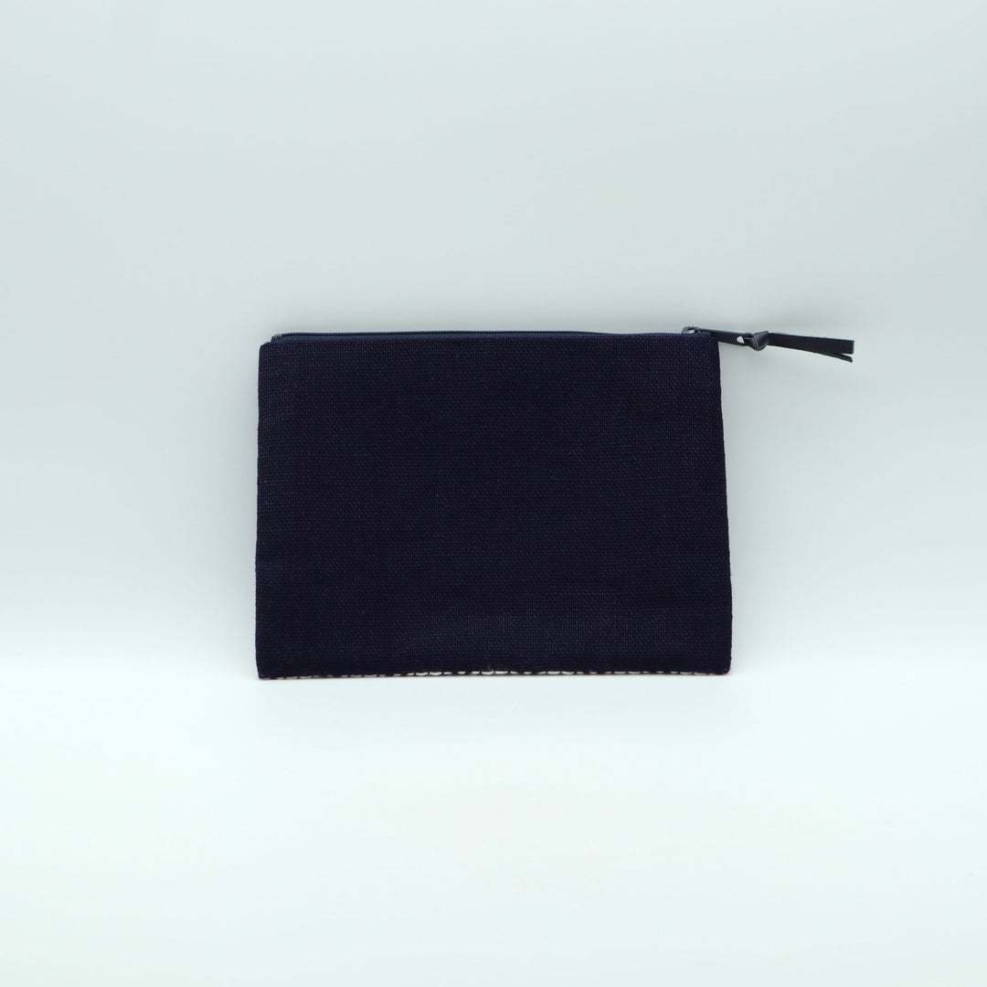 りんごポーチ　A　紺
