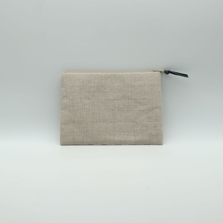 りんごポーチ　A　生成り