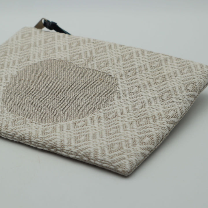 りんごポーチ　A　生成り