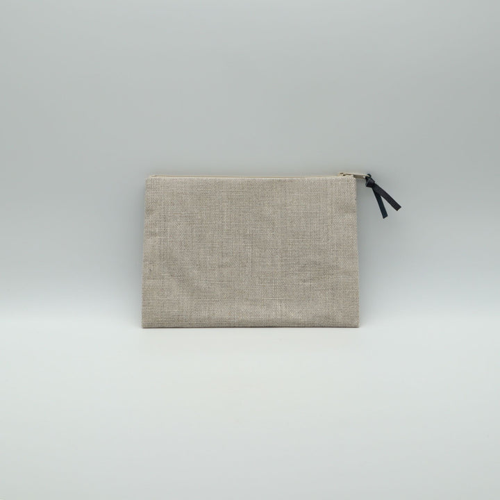 りんごポーチ　B　生成り