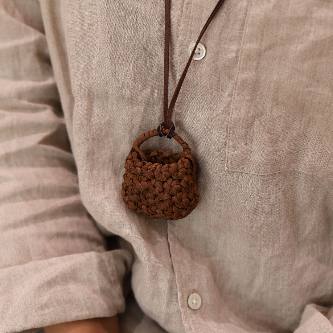 国産山葡萄　ミニかごペンダント