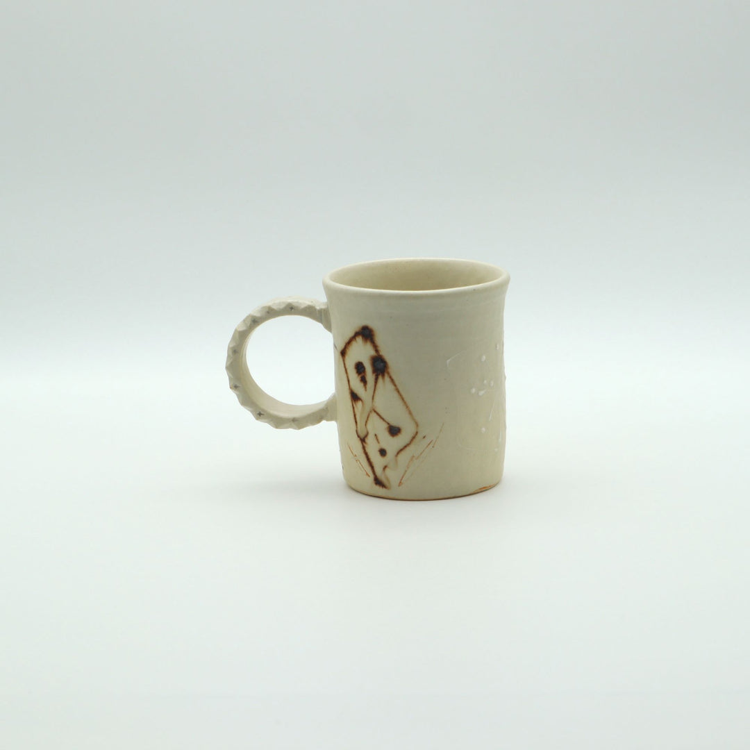 白マグカップ　縦長A　