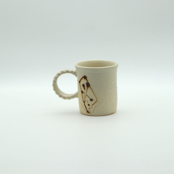 白マグカップ　縦長A　