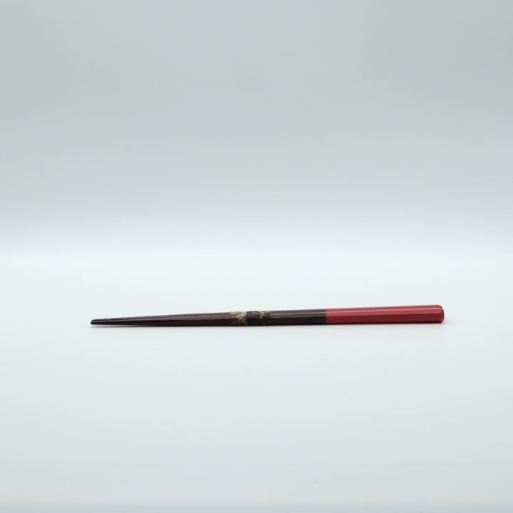色漆仕上げ　桃　鉄木のお箸（八角）