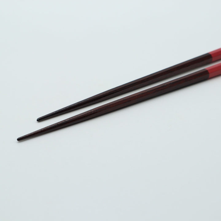色漆仕上げ　桃　鉄木のお箸（八角）