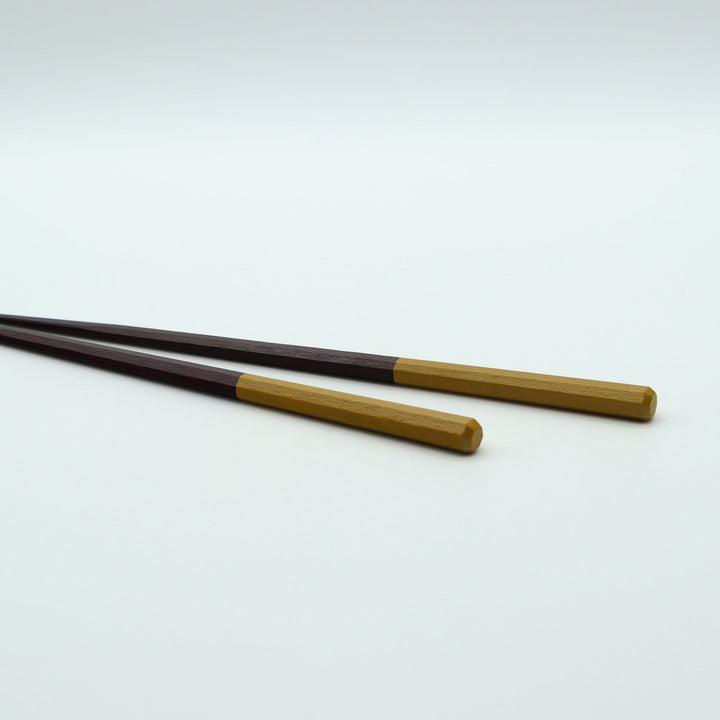 色漆仕上げ　黄　鉄木のお箸（八角）