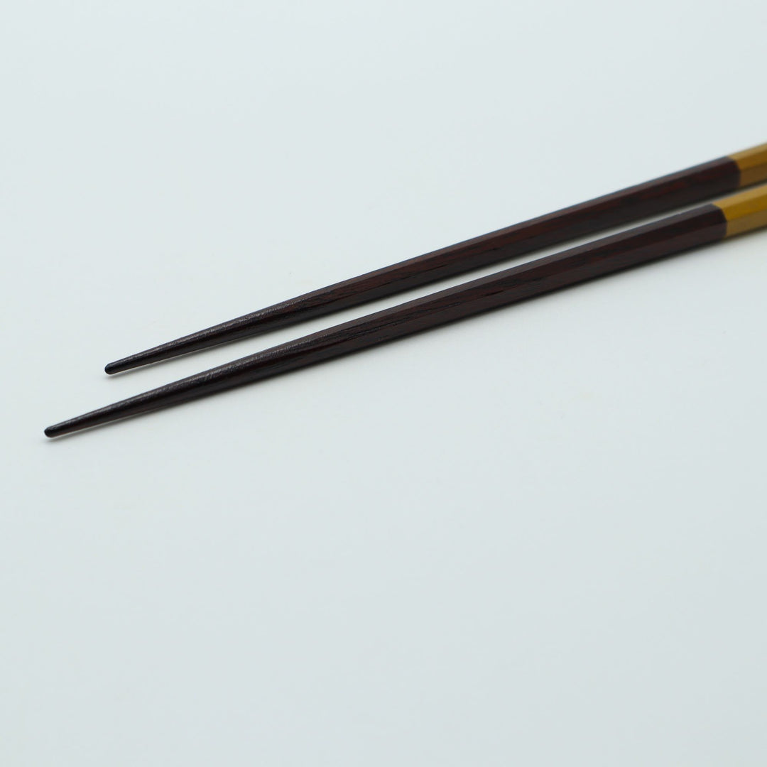 色漆仕上げ　黄　鉄木のお箸（八角）