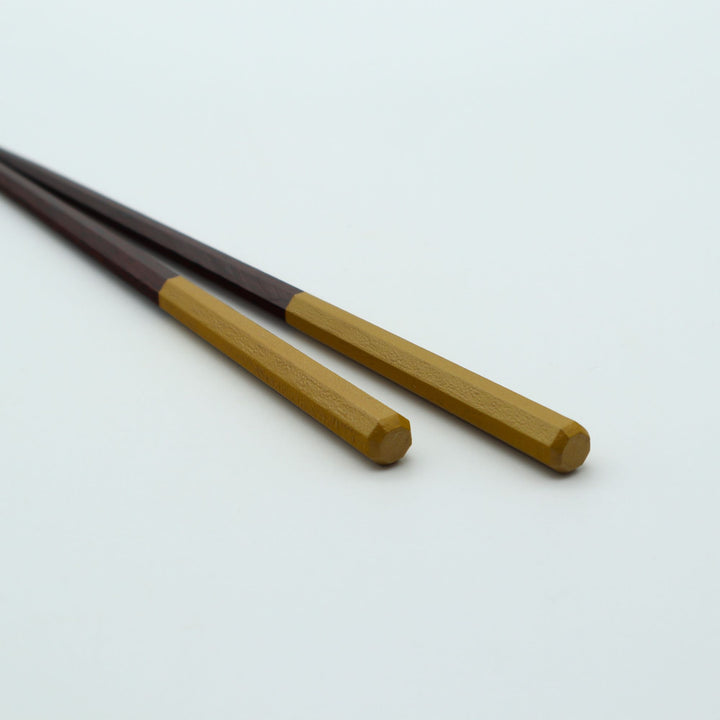 色漆仕上げ　黄　鉄木のお箸（八角）