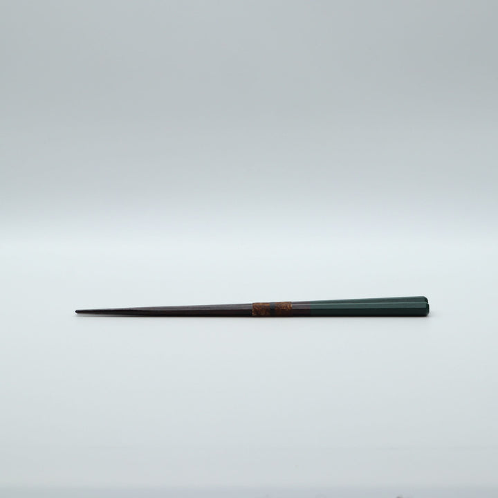 色漆仕上げ　緑　鉄木のお箸（八角）
