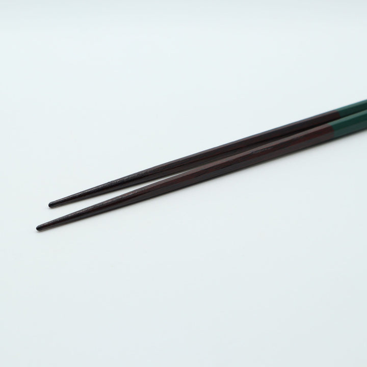 色漆仕上げ　緑　鉄木のお箸（八角）