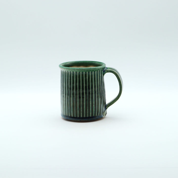鎬マグカップ　切立　緑