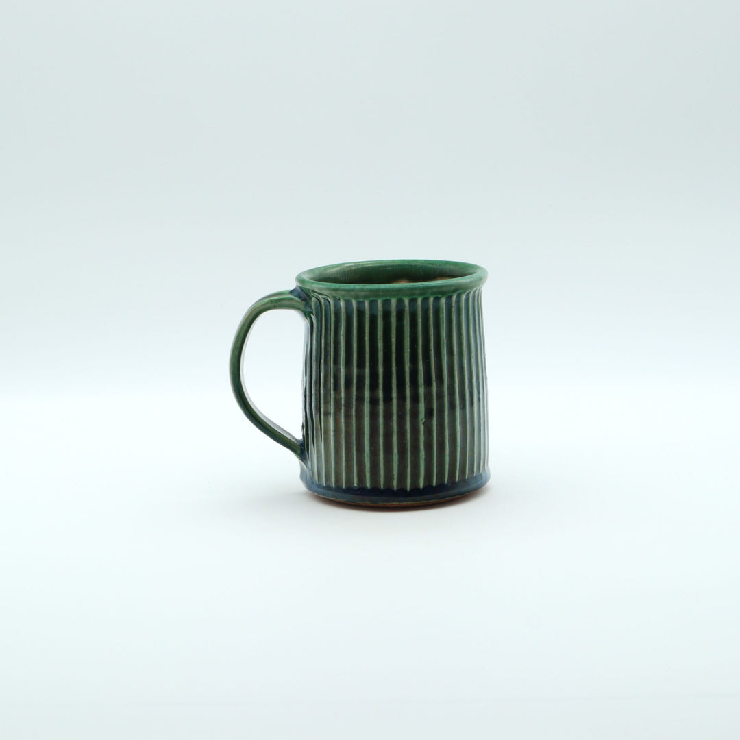鎬マグカップ　切立　緑