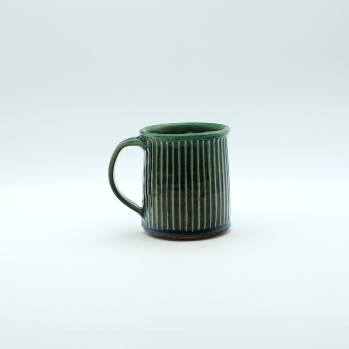 鎬マグカップ　切立　緑