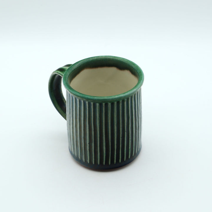 鎬マグカップ　切立　緑