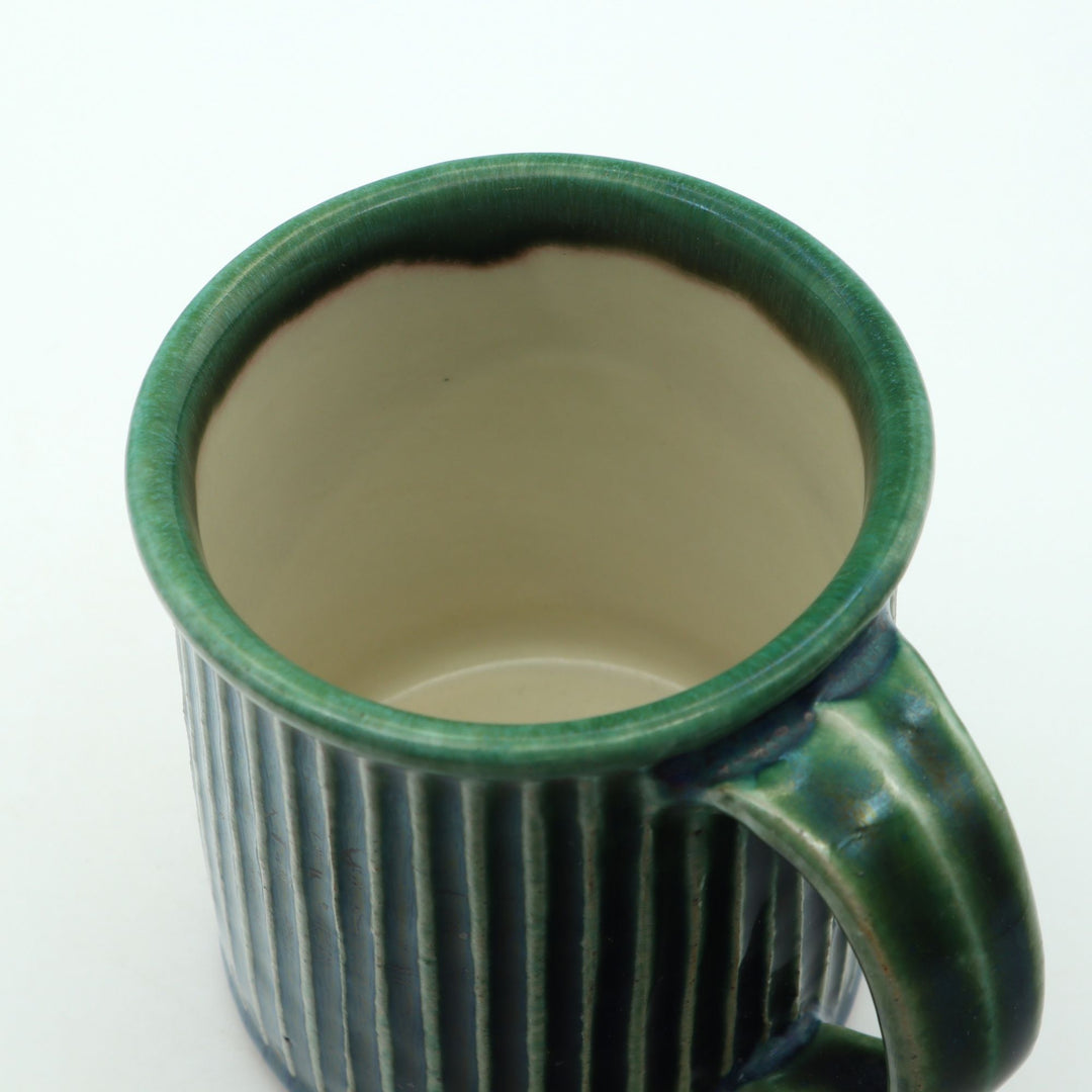 鎬マグカップ　切立　緑
