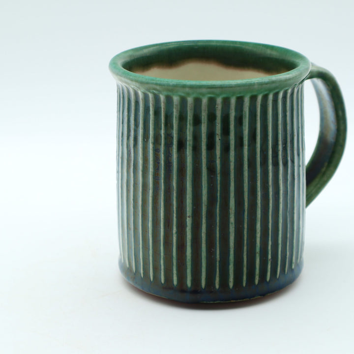 鎬マグカップ　切立　緑