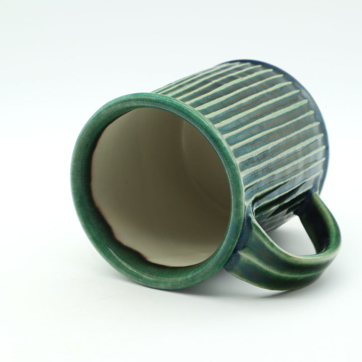鎬マグカップ　切立　緑