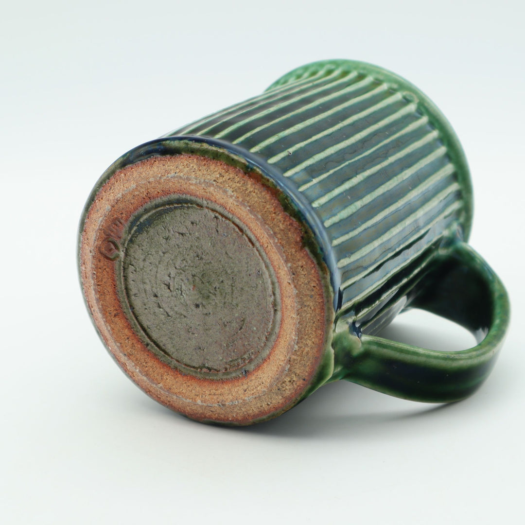 鎬マグカップ　切立　緑