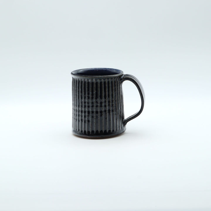 鎬マグカップ　切立　紺