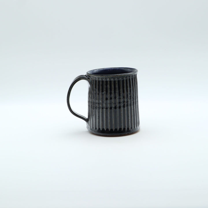 鎬マグカップ　切立　紺