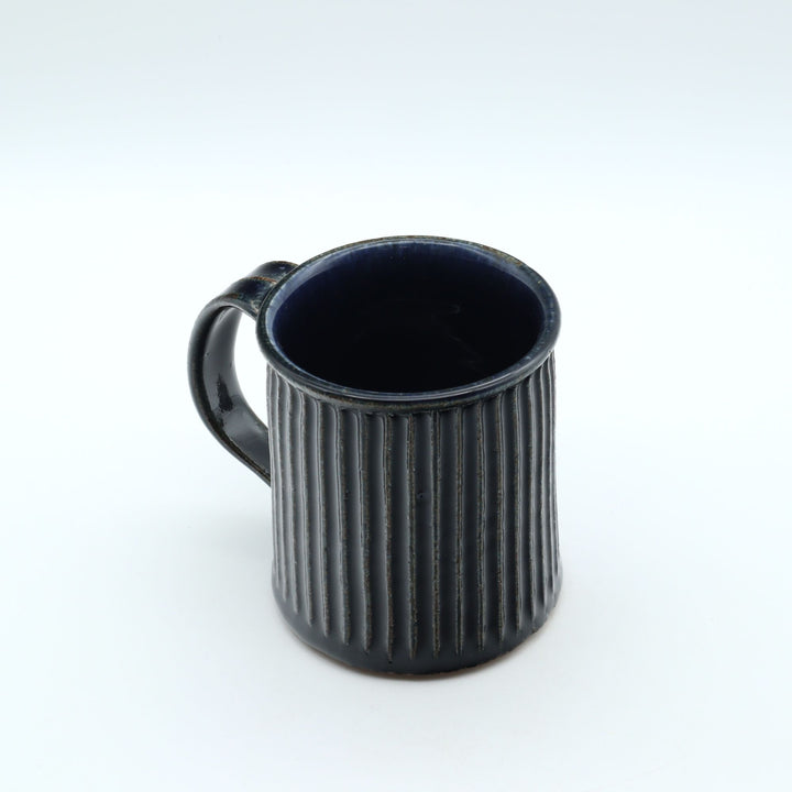 鎬マグカップ　切立　紺