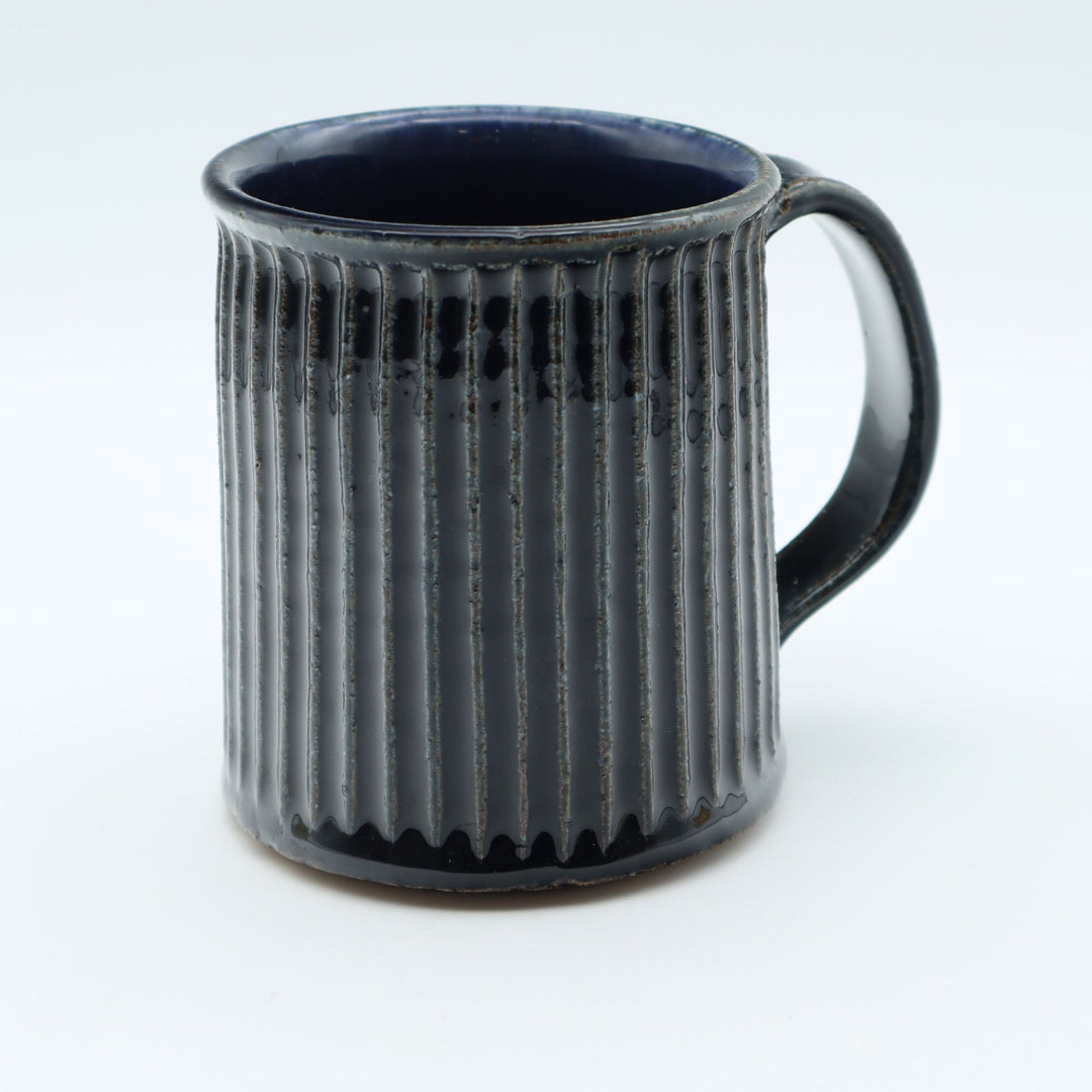鎬マグカップ　切立　紺
