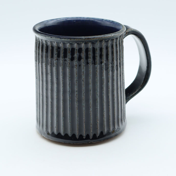 鎬マグカップ　切立　紺
