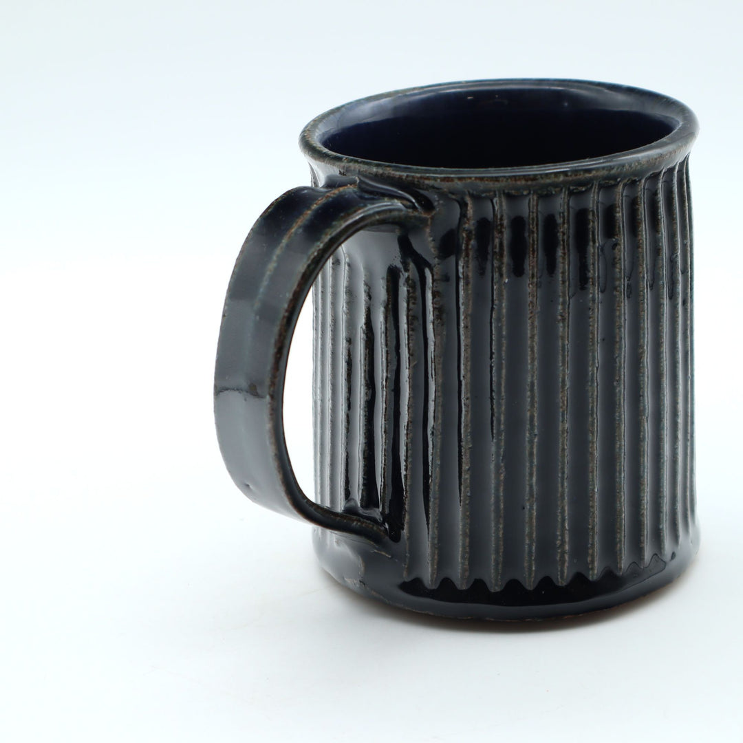鎬マグカップ　切立　紺