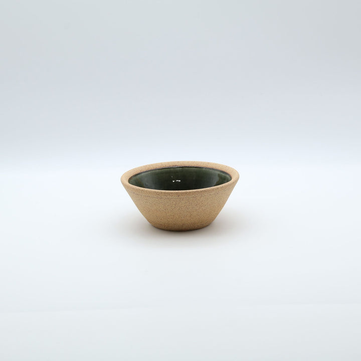4寸切立鉢　外焼締め　呉須化粧有り