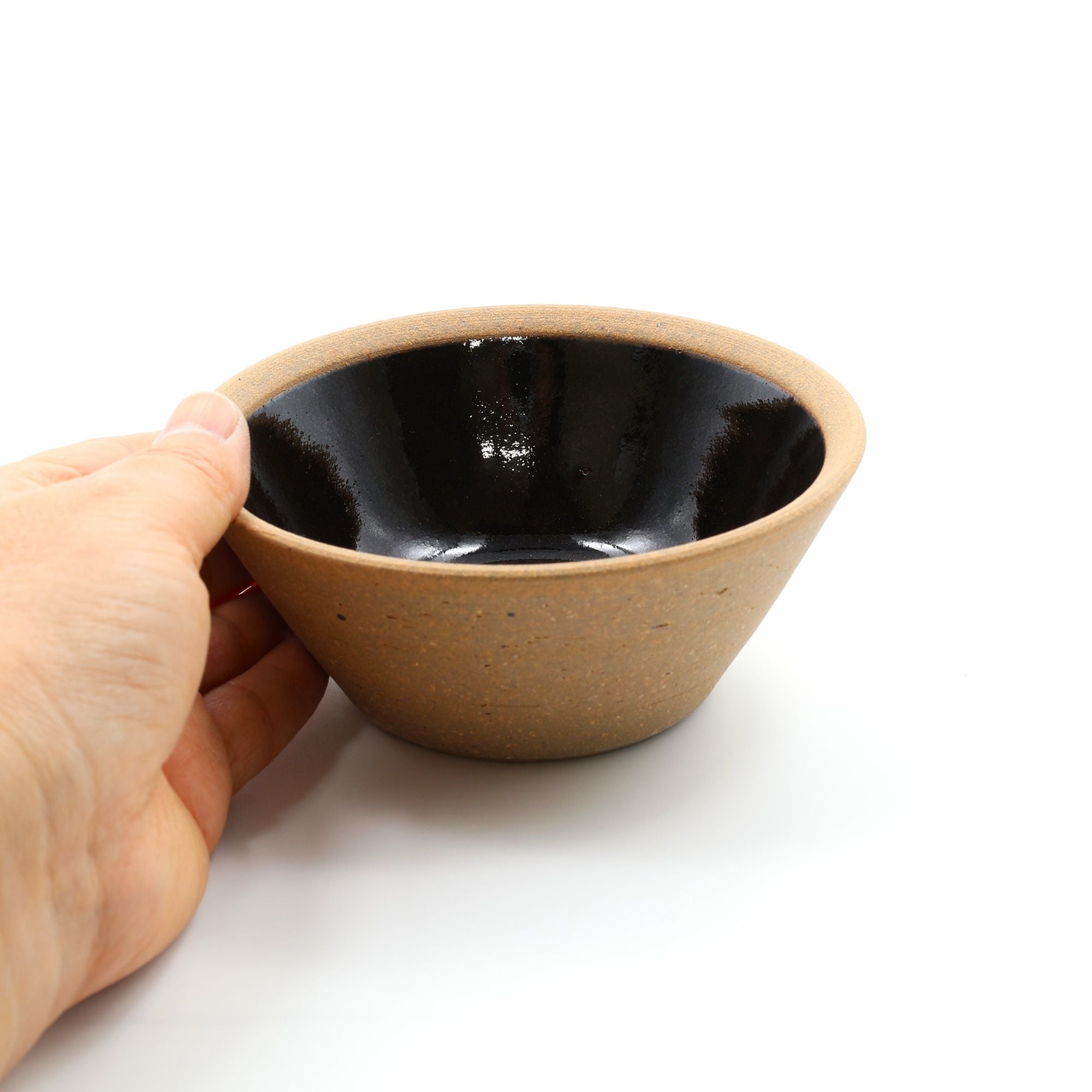 益子焼 星の宮製陶 4寸切立鉢 外焼締め 黒 – canosa