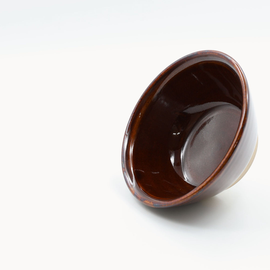 益子焼 星の宮製陶 4寸切立鉢 下焼締め 飴