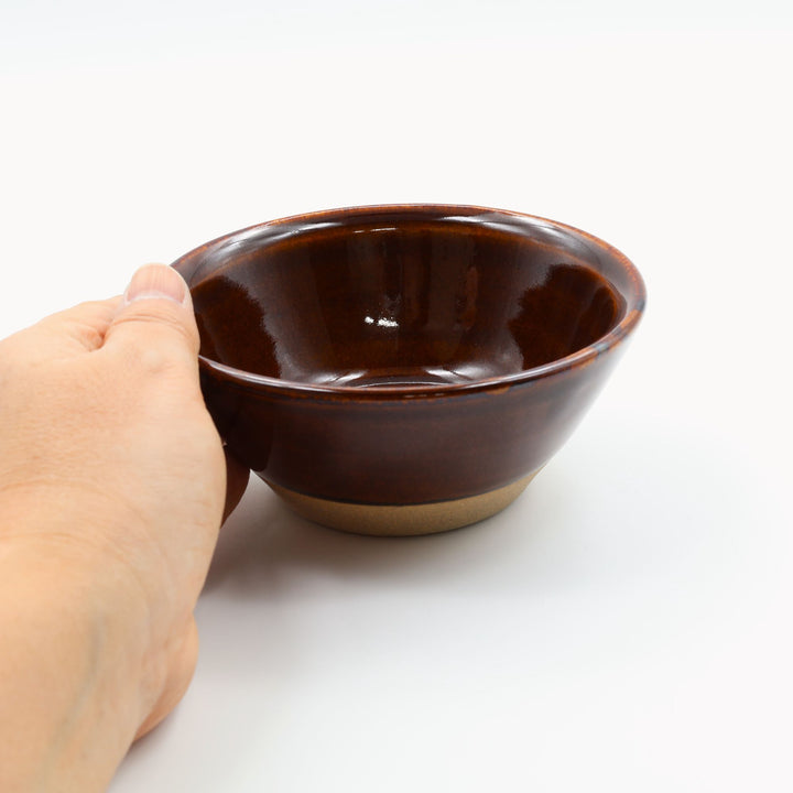 益子焼 星の宮製陶 4寸切立鉢 下焼締め 飴