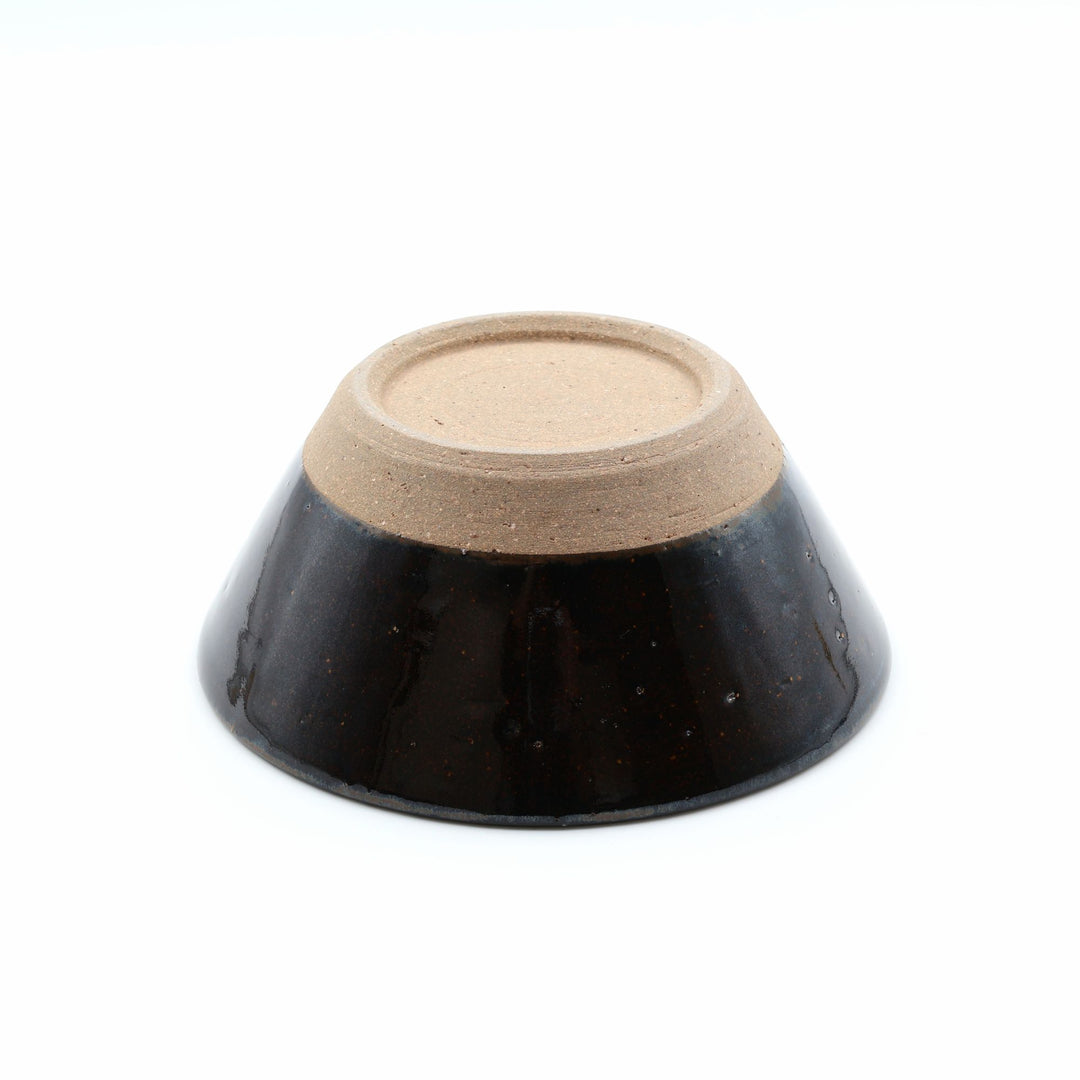 益子焼 星の宮製陶 4寸切立鉢 下焼締め 黒