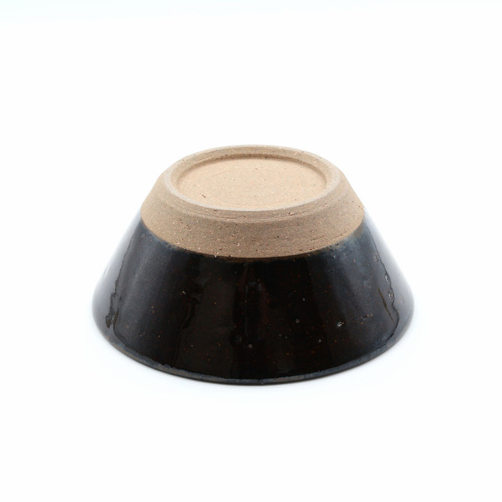 益子焼 星の宮製陶 4寸切立鉢 下焼締め 黒