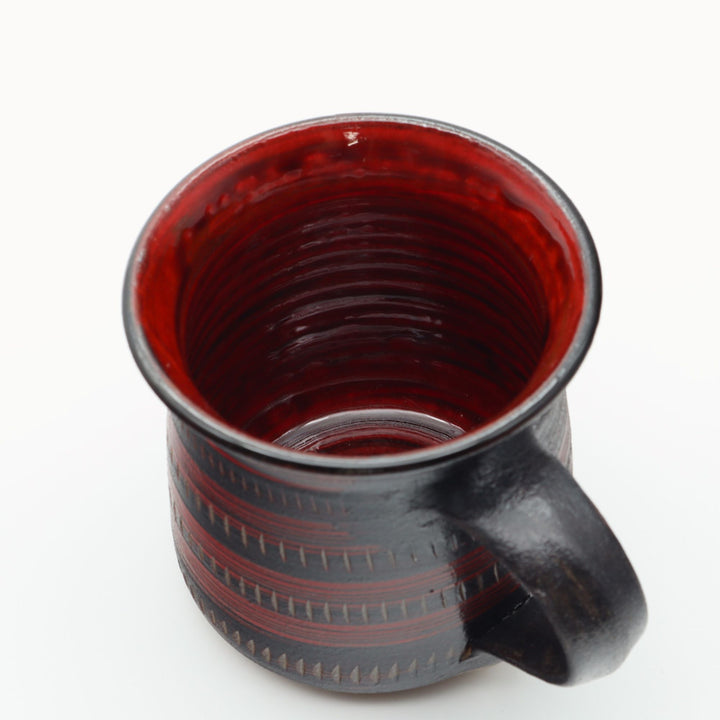 マグカップ　赤黒