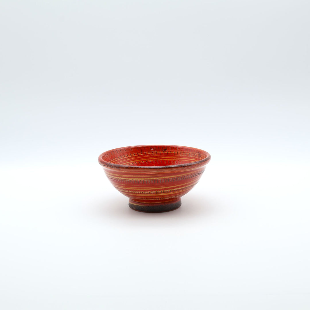 飯椀　赤黄　中