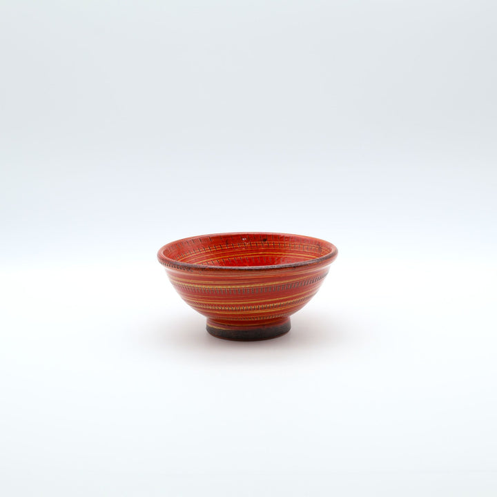 飯椀　赤黄　中