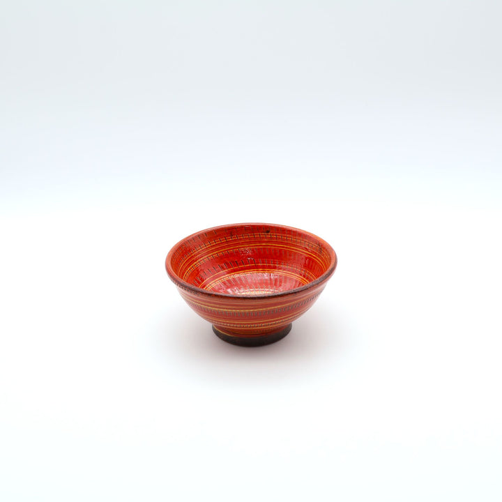 飯椀　赤黄　中