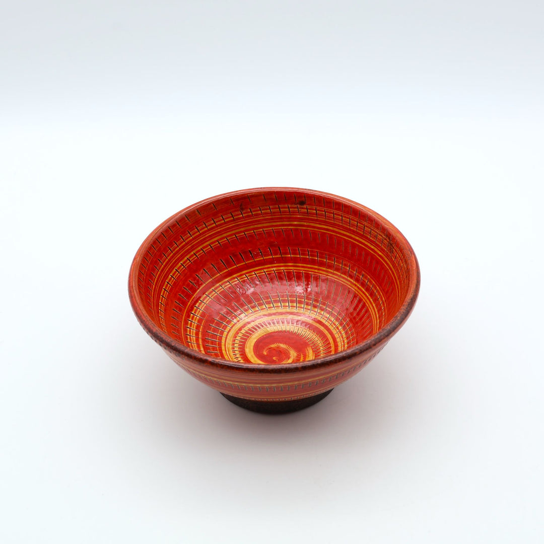 飯椀　赤黄　中