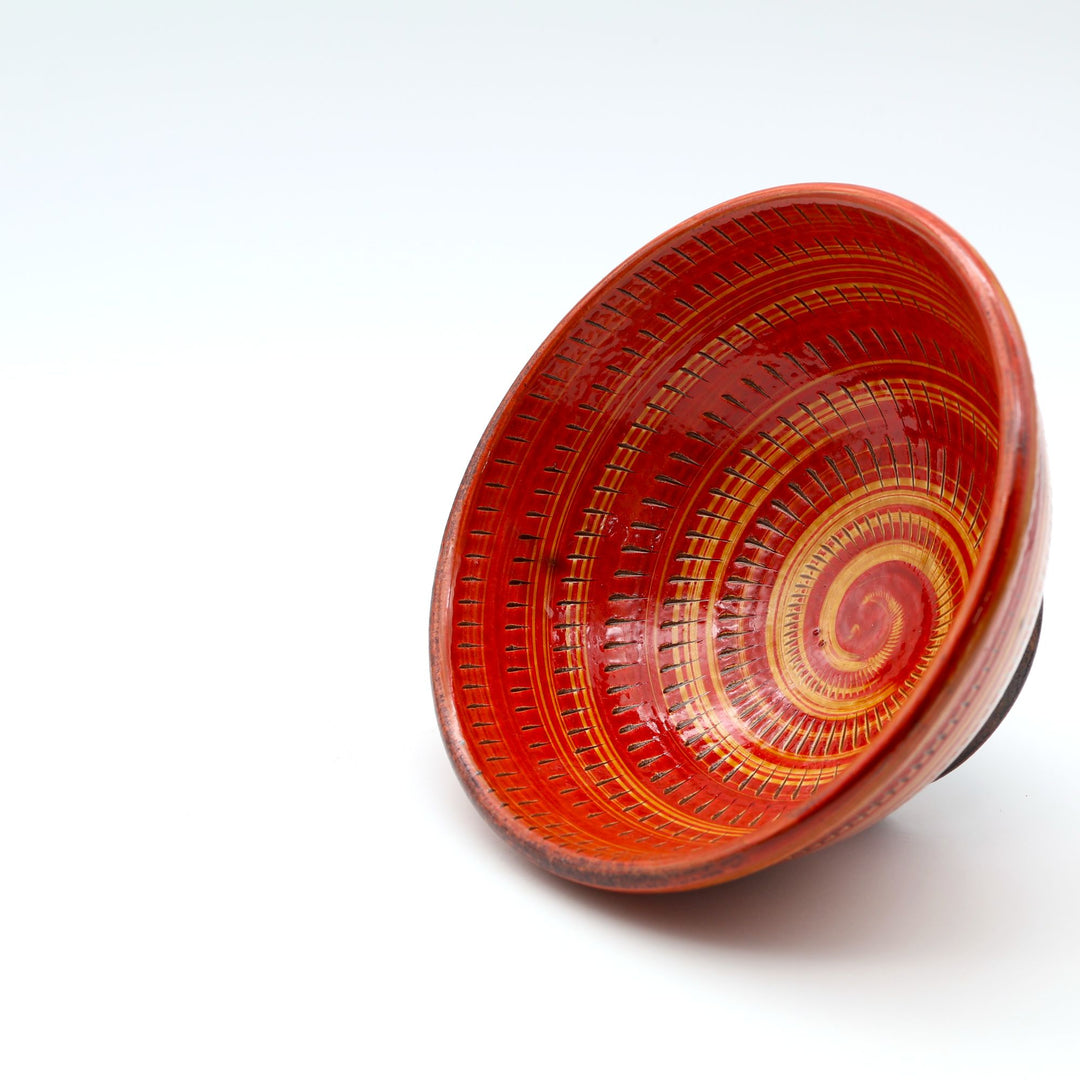 飯椀　赤黄　中