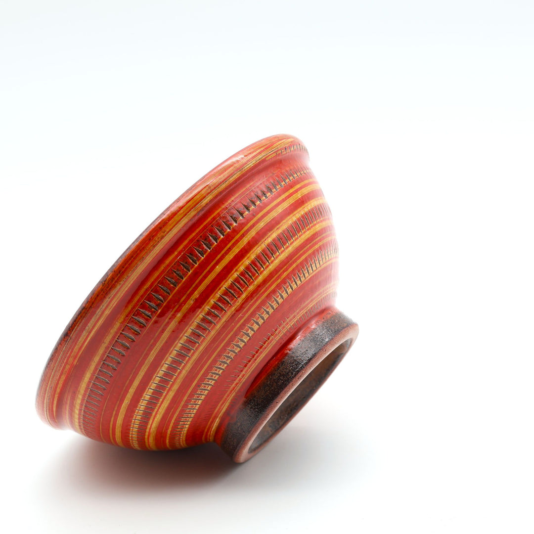 飯椀　赤黄　中